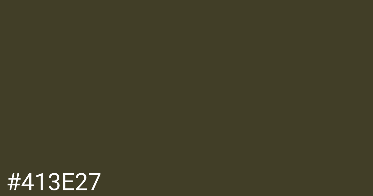 Hex color #413e27 graphic