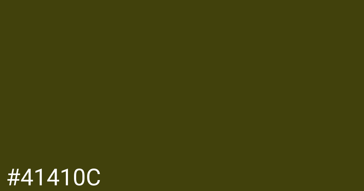 Hex color #41410c graphic