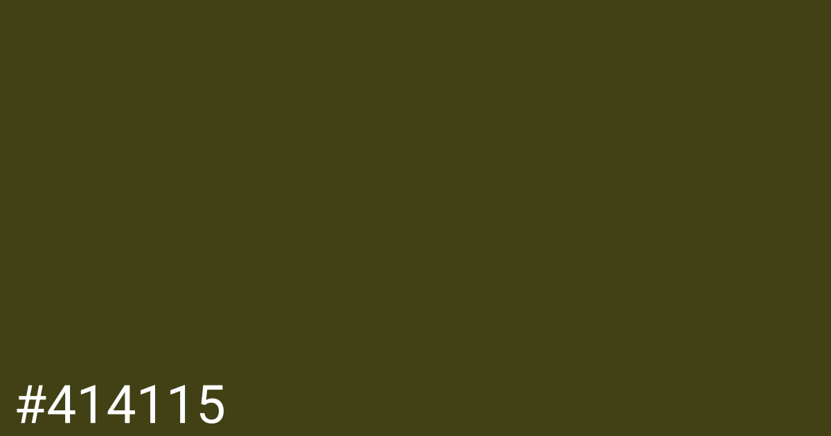 Hex color #414115 graphic