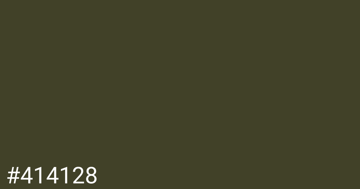 Hex color #414128 graphic