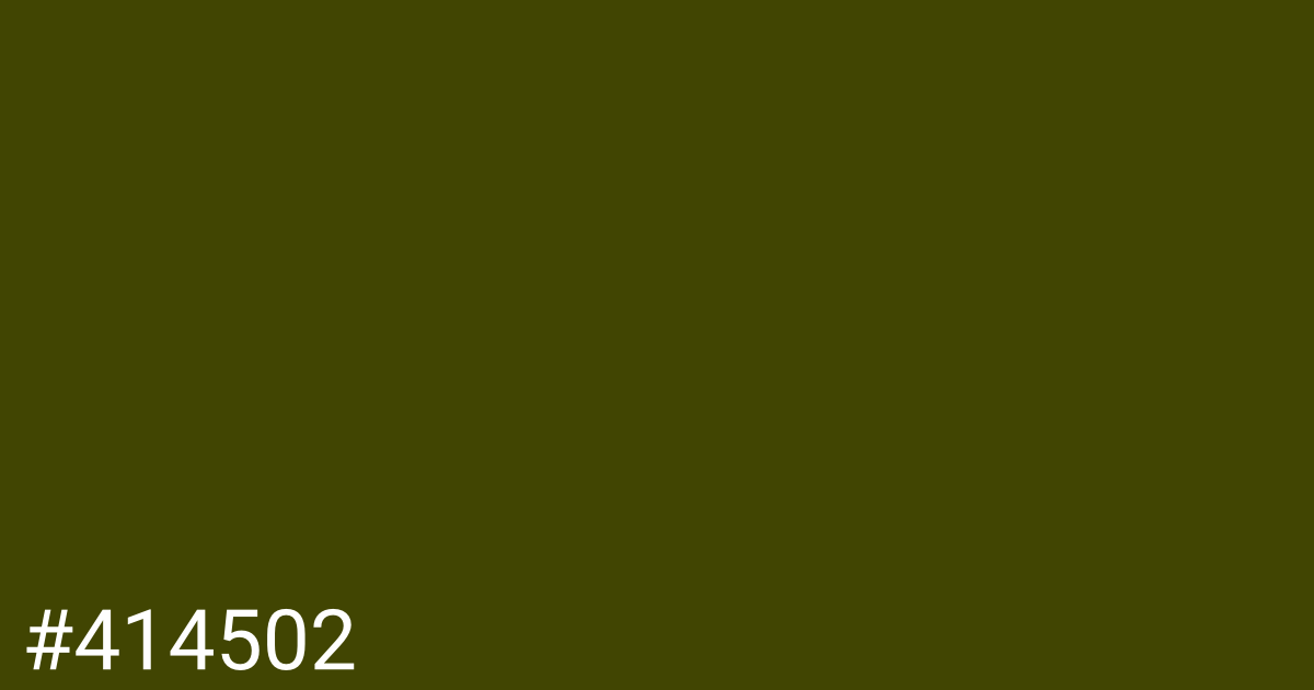 Hex color #414502 graphic