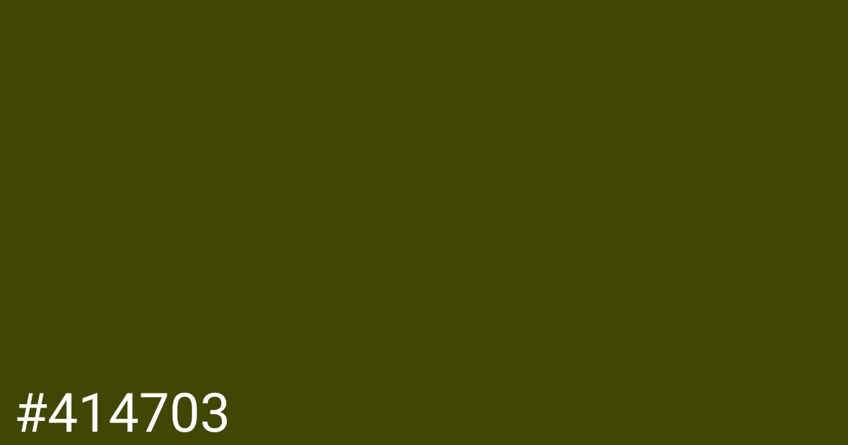 Hex color #414703 graphic