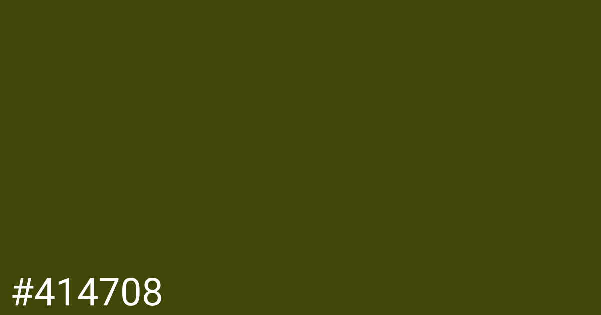 Hex color #414708 graphic