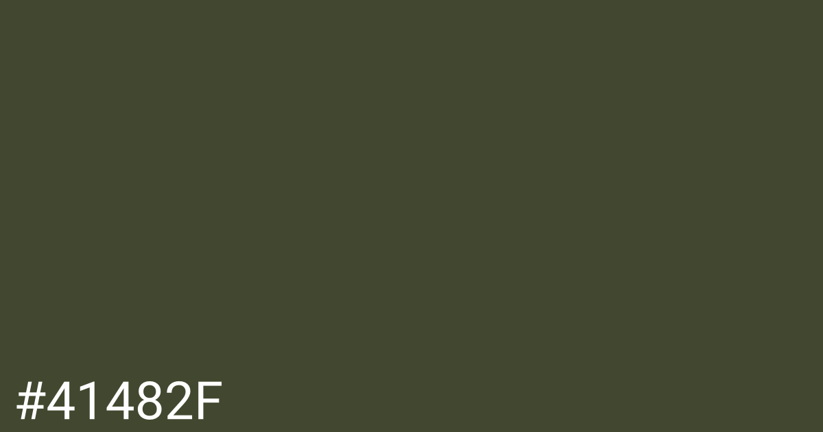 Hex color #41482f graphic