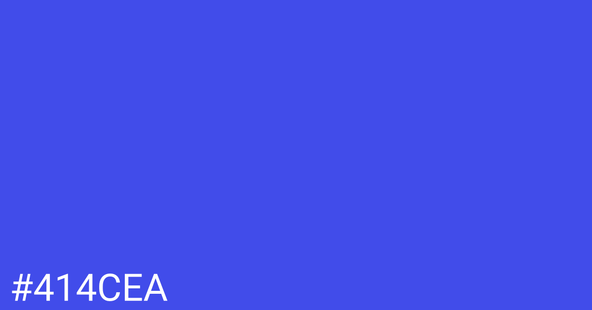 Hex color #414cea graphic