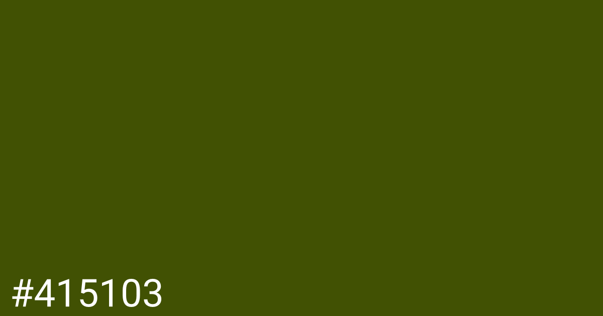 Hex color #415103 graphic