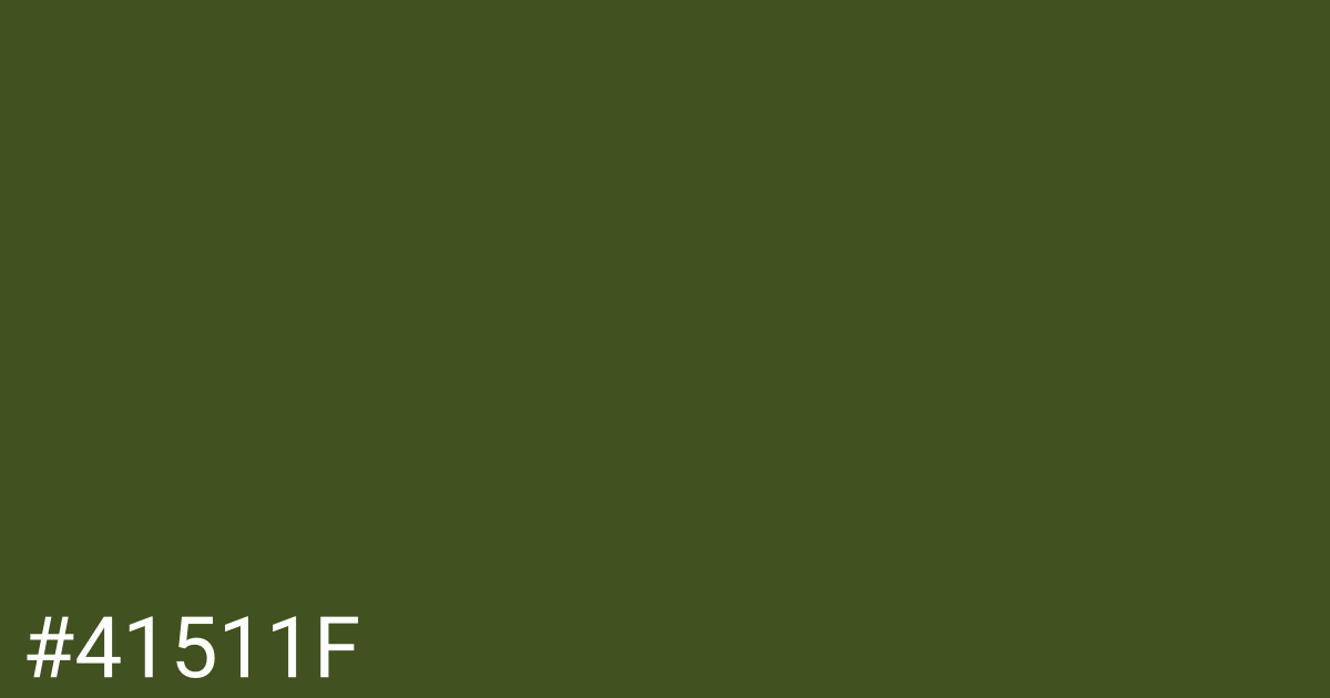 Hex color #41511f graphic