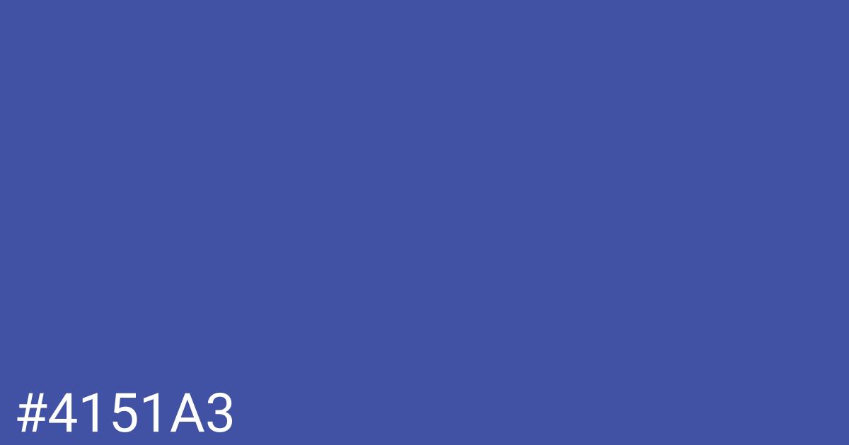 Hex color #4151a3 graphic