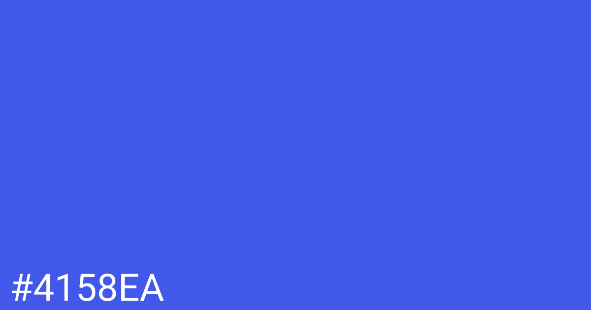 Hex color #4158ea graphic
