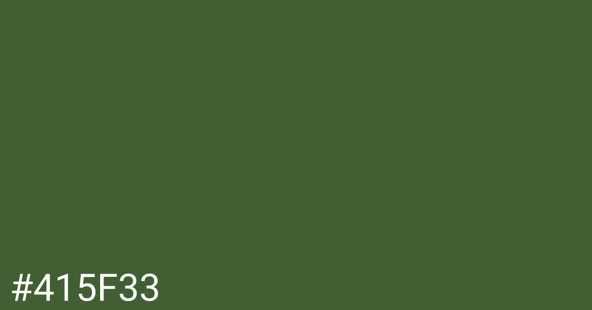 Hex color #415f33 graphic