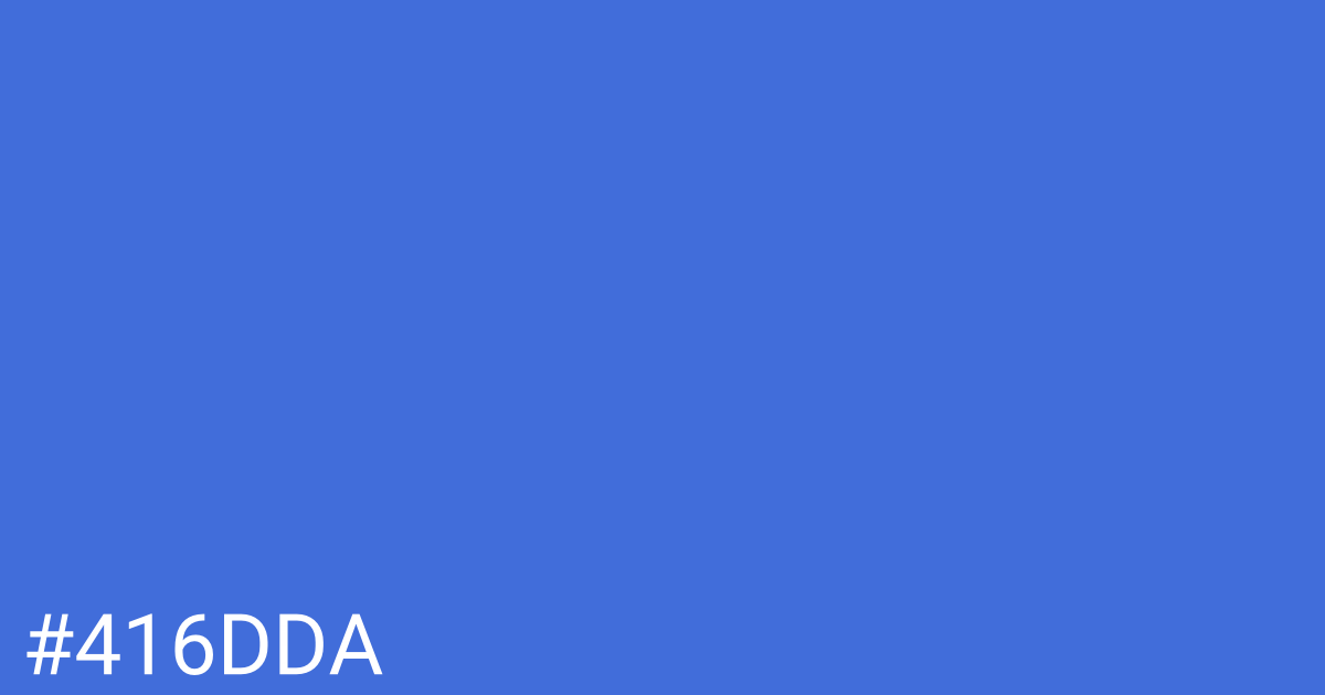 Hex color #416dda graphic