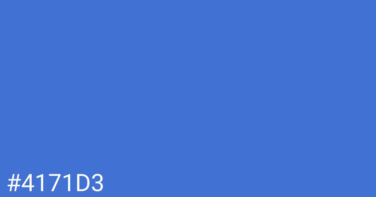 Hex color #4171d3 graphic