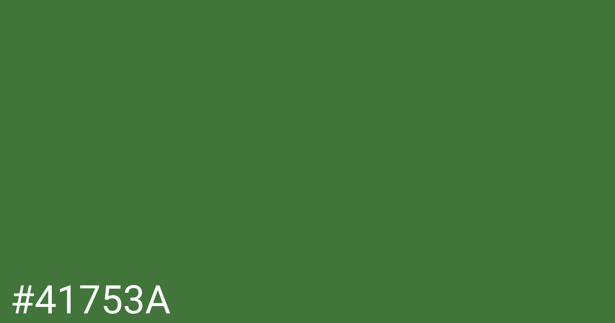 Hex color #41753a graphic