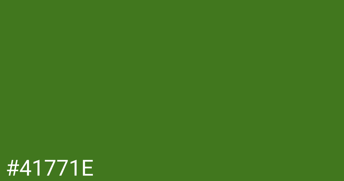 Hex color #41771e graphic