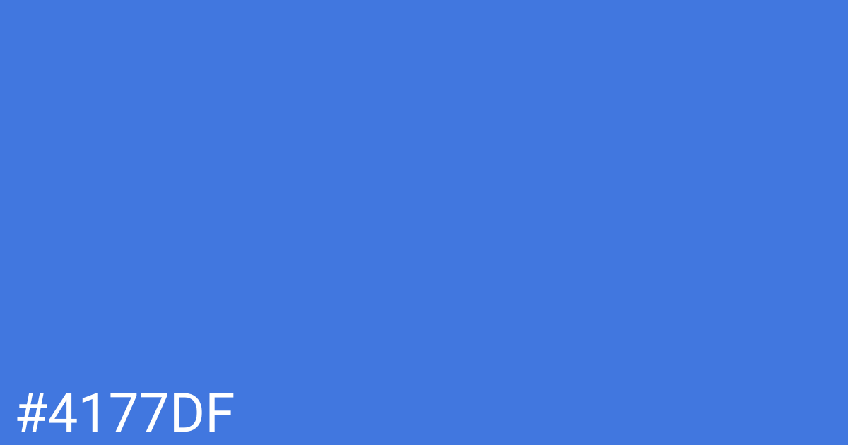 Hex color #4177df graphic