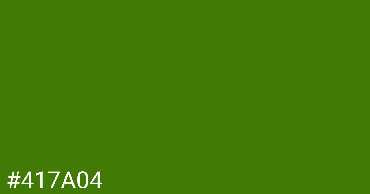 Hex color #417a04 graphic