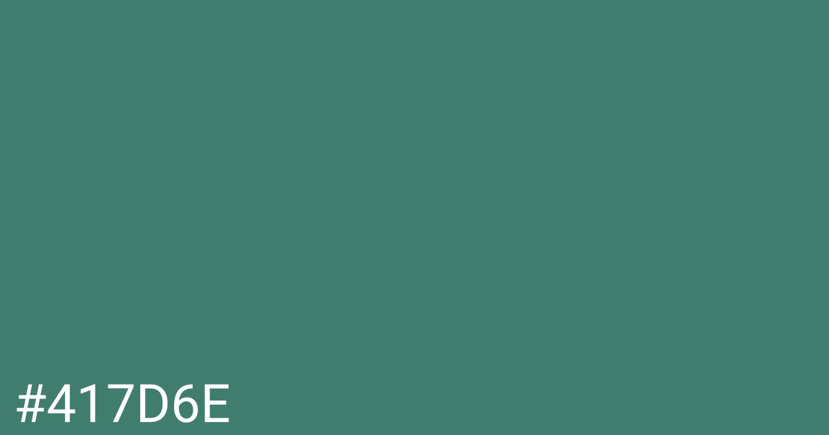 Hex color #417d6e graphic