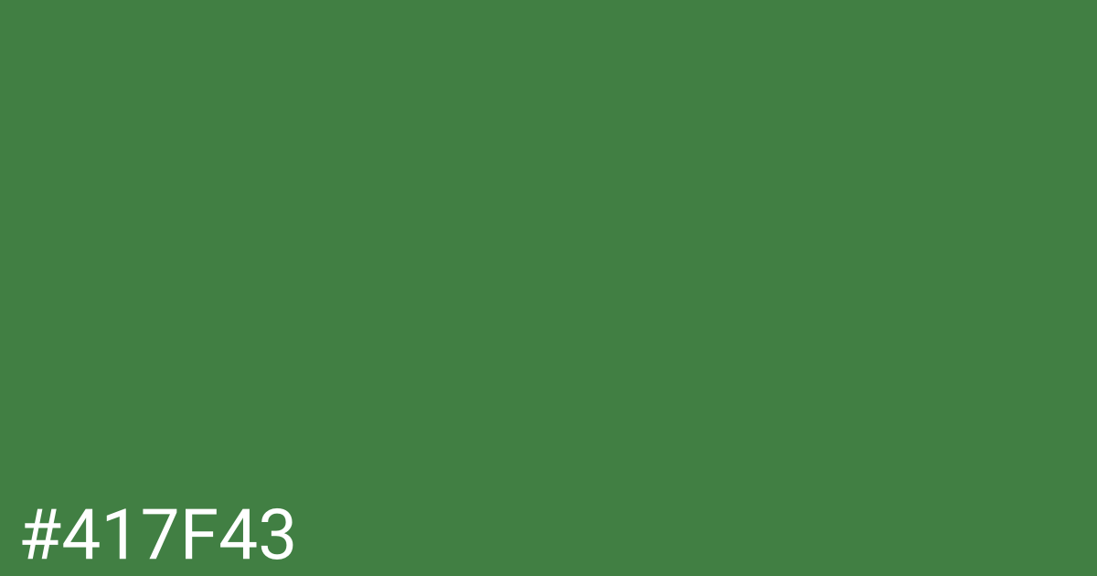 Hex color #417f43 graphic