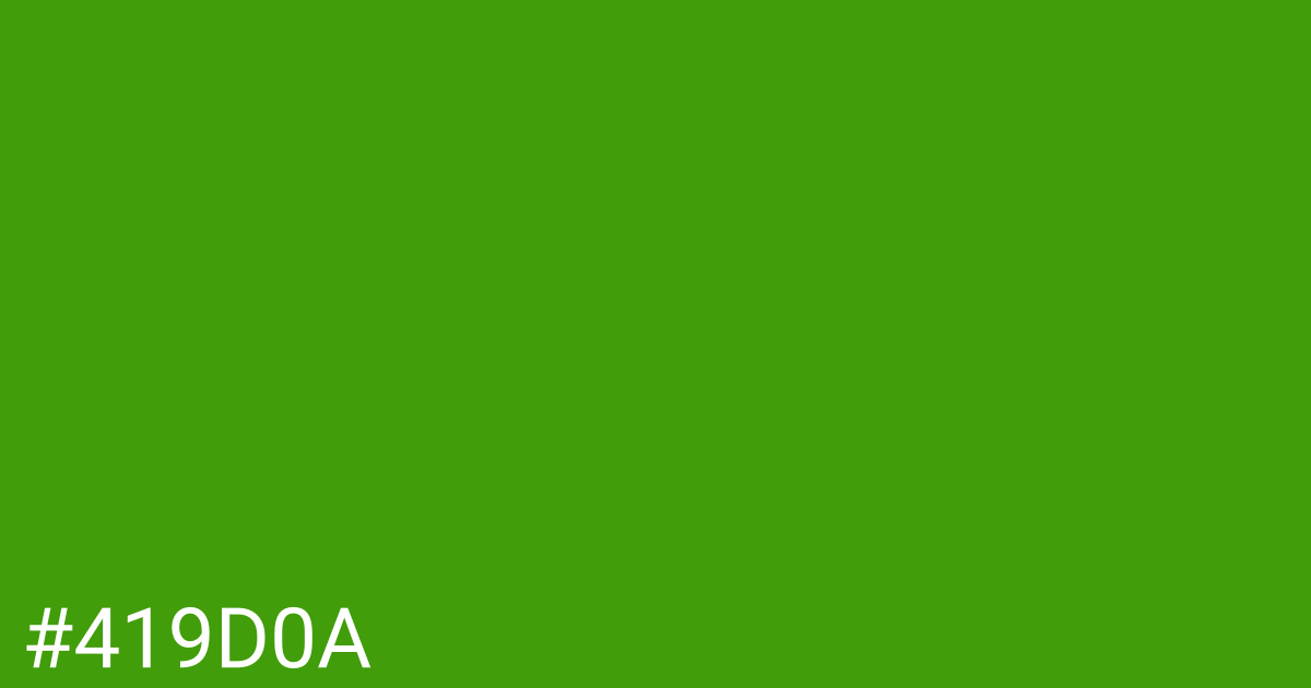 Hex color #419d0a graphic