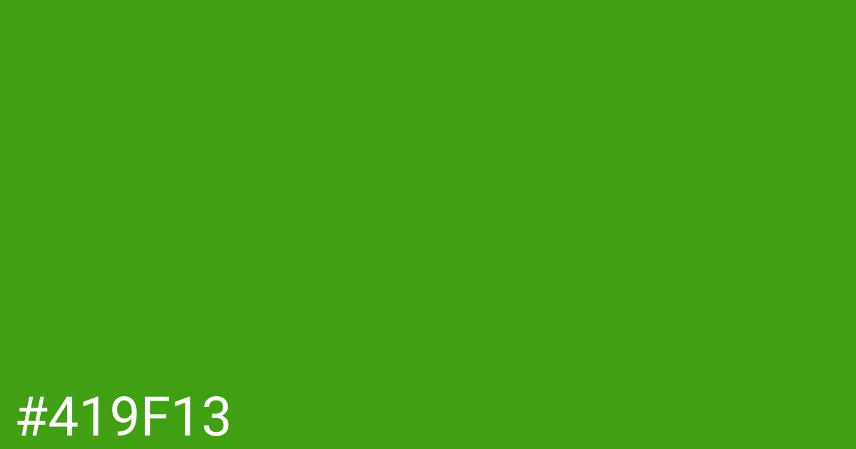 Hex color #419f13 graphic