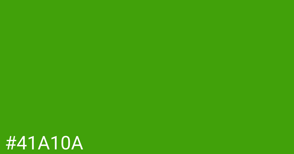 Hex color #41a10a graphic