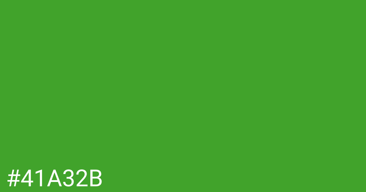 Hex color #41a32b graphic