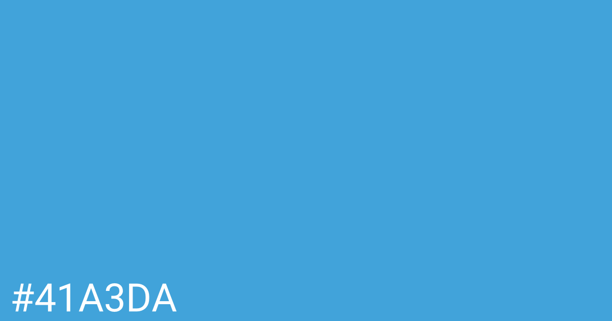 Hex color #41a3da graphic