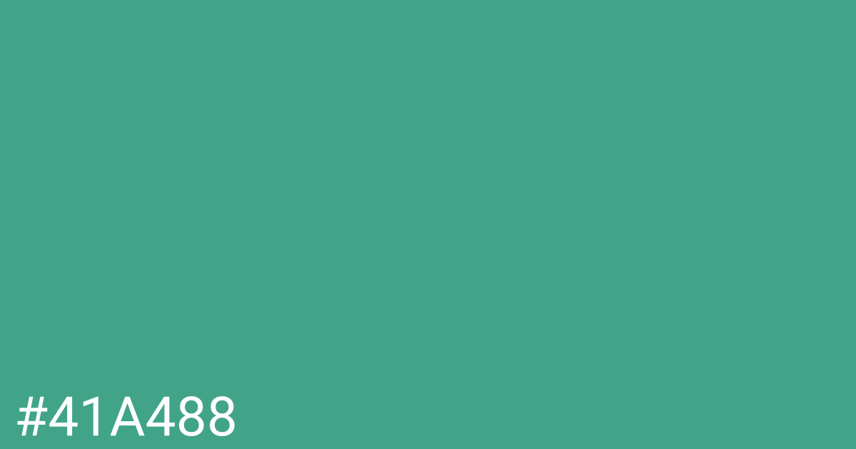 Hex color #41a488 graphic