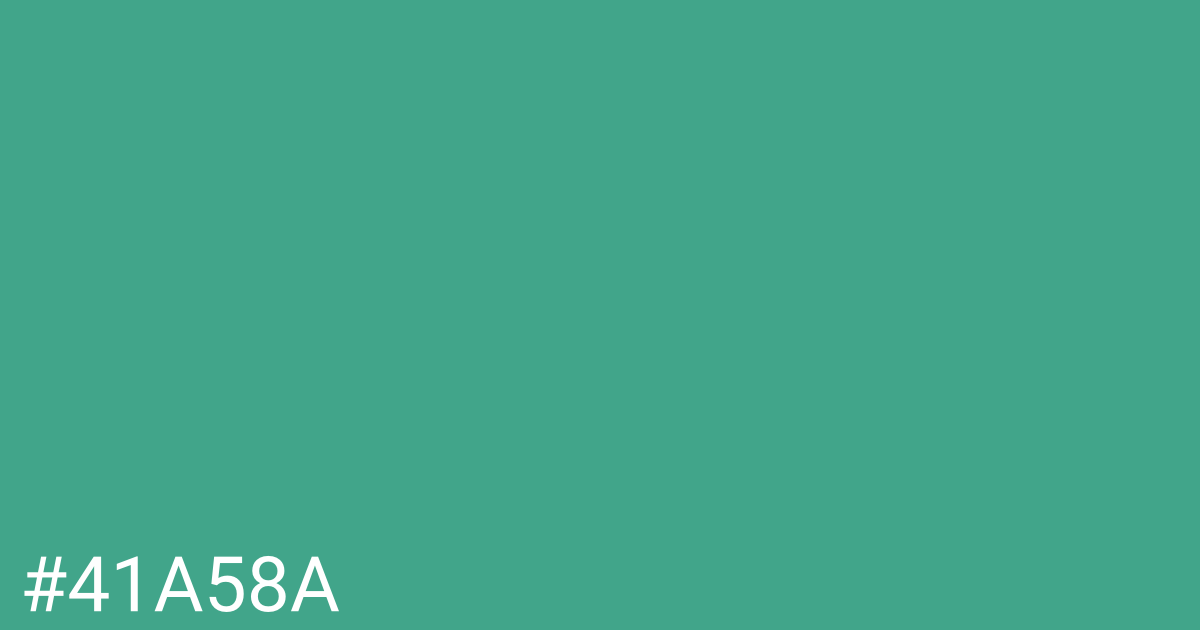 Hex color #41a58a graphic
