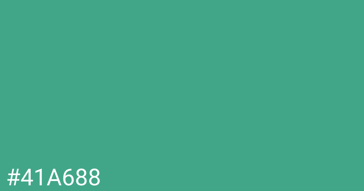 Hex color #41a688 graphic