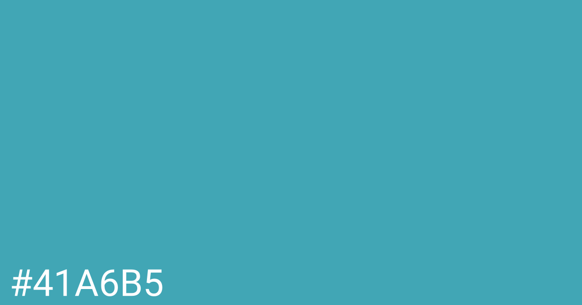 Hex color #41a6b5 graphic