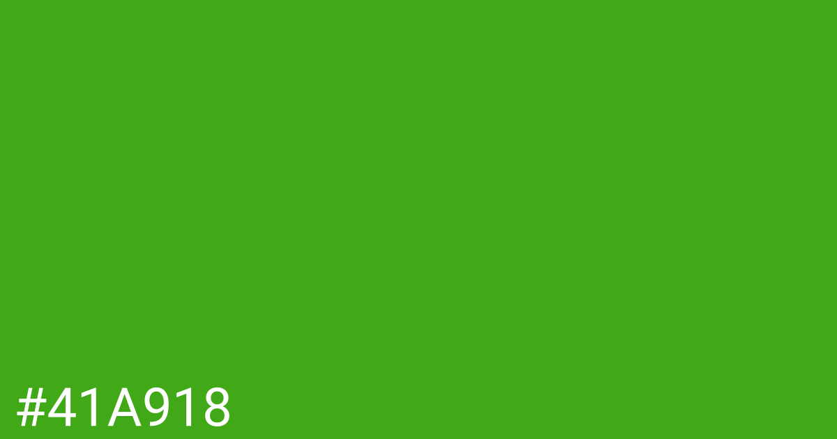 Hex color #41a918 graphic