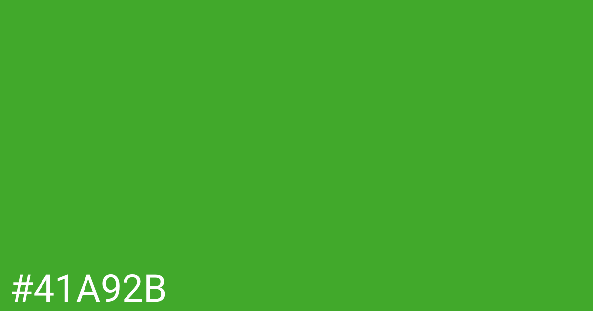 Hex color #41a92b graphic