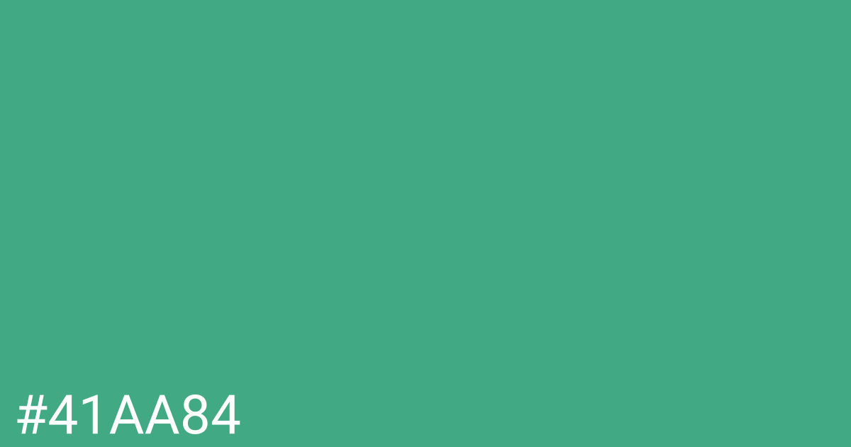 Hex color #41aa84 graphic