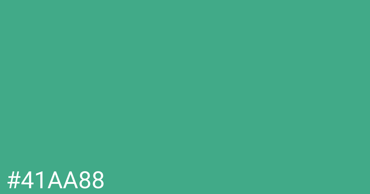 Hex color #41aa88 graphic