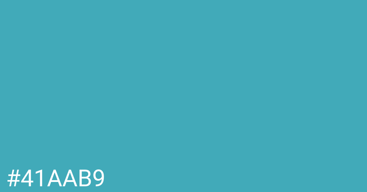 Hex color #41aab9 graphic