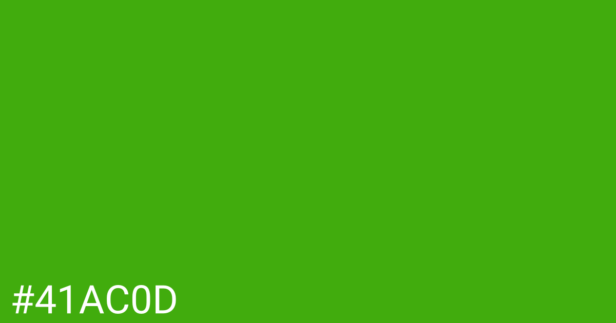 Hex color #41ac0d graphic