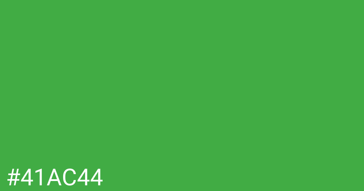Hex color #41ac44 graphic