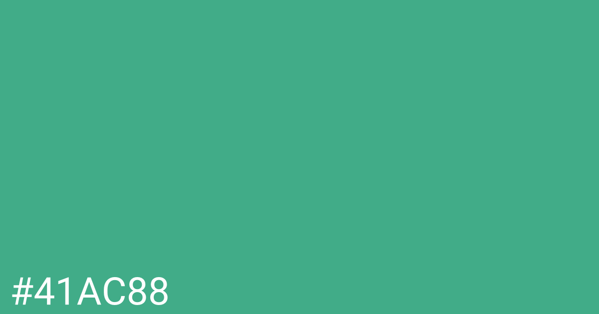 Hex color #41ac88 graphic