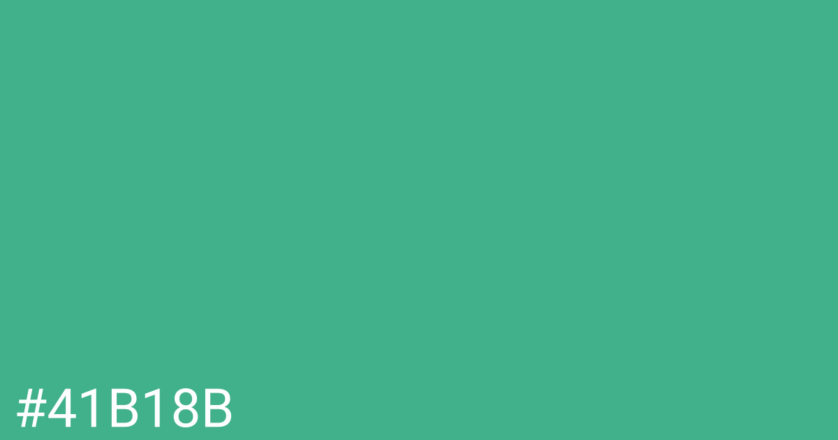 Hex color #41b18b graphic