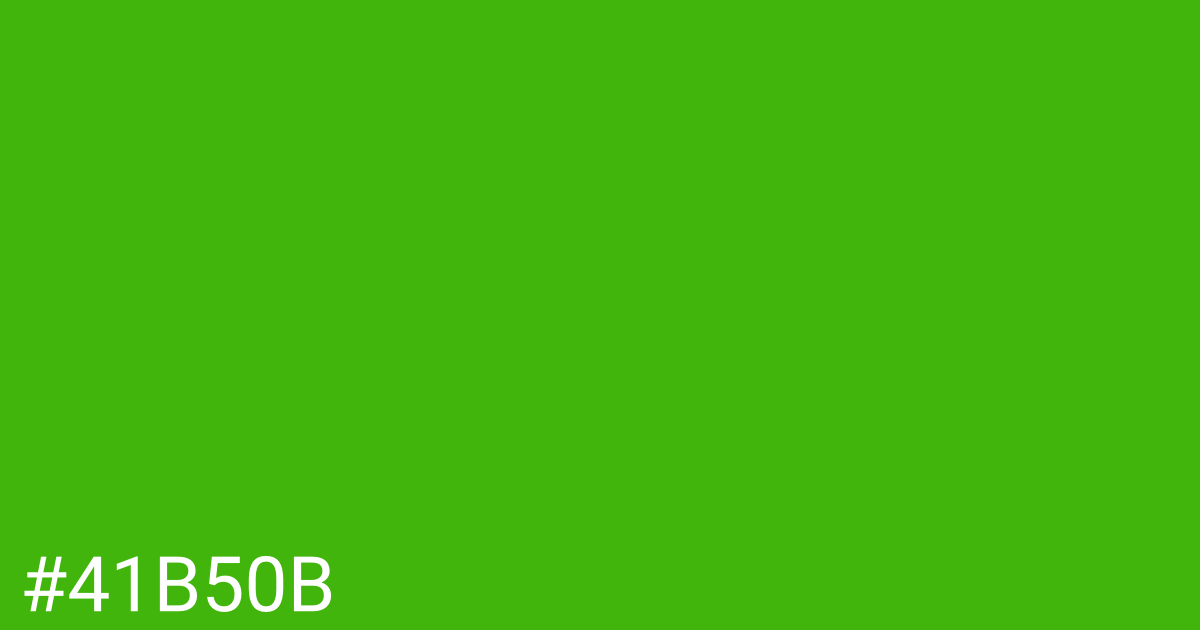 Hex color #41b50b graphic