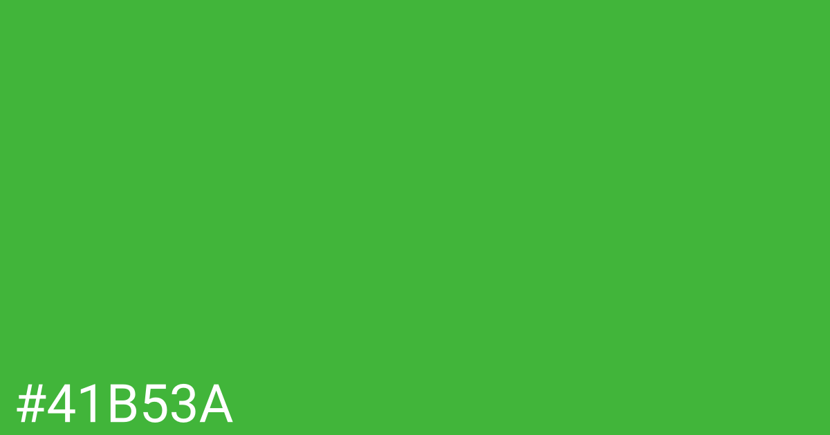 Hex color #41b53a graphic
