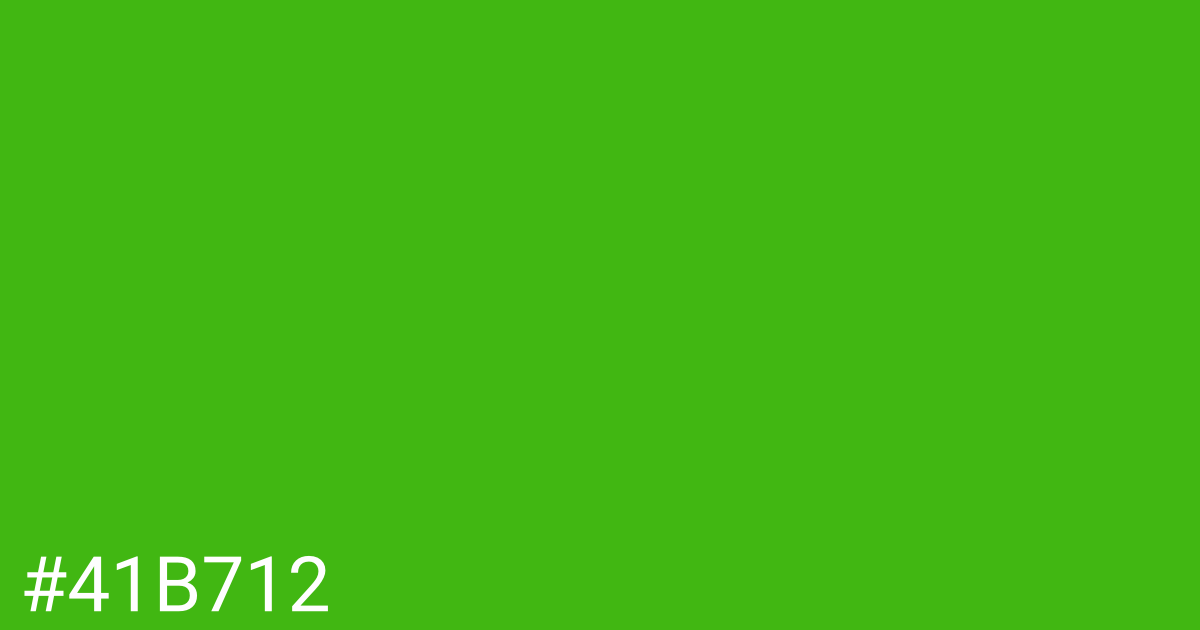 Hex color #41b712 graphic