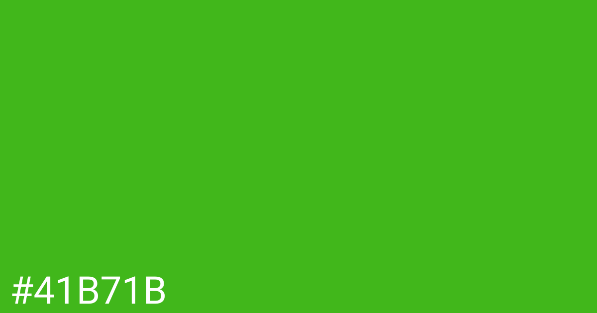 Hex color #41b71b graphic