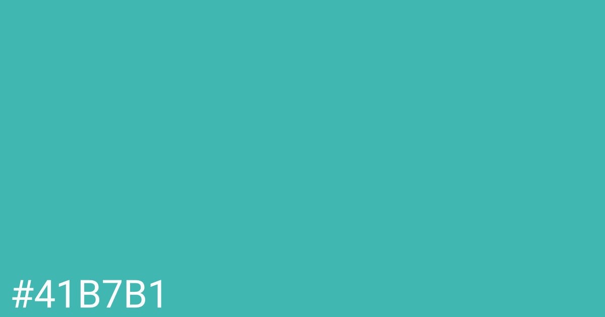 Hex color #41b7b1 graphic