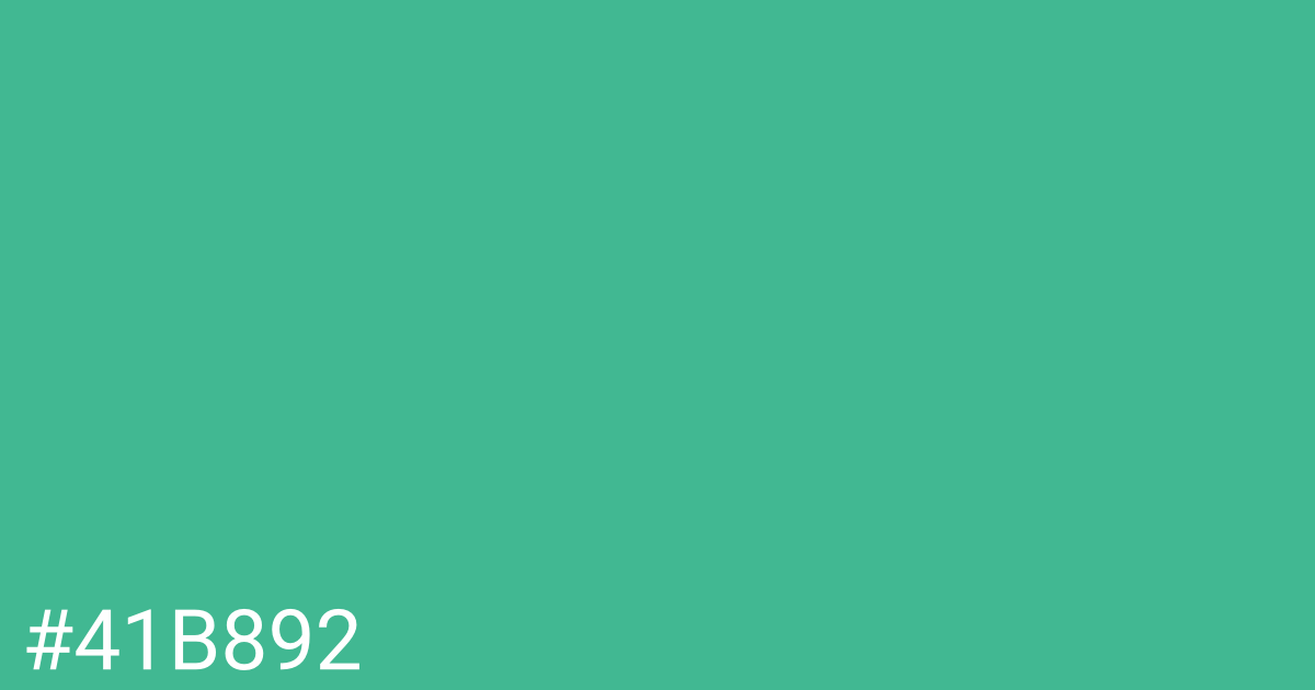 Hex color #41b892 graphic