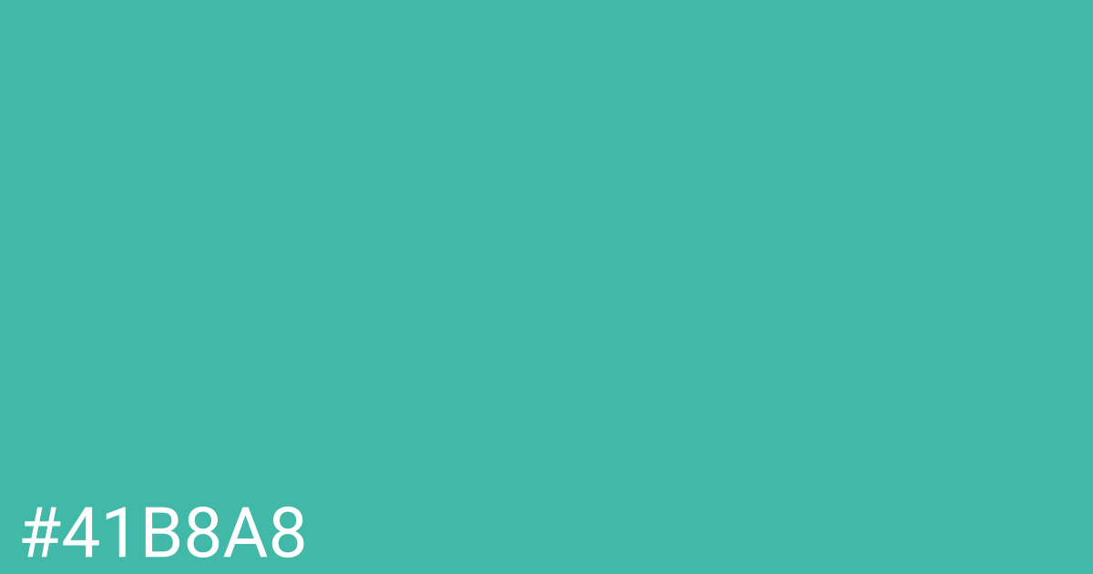 Hex color #41b8a8 graphic