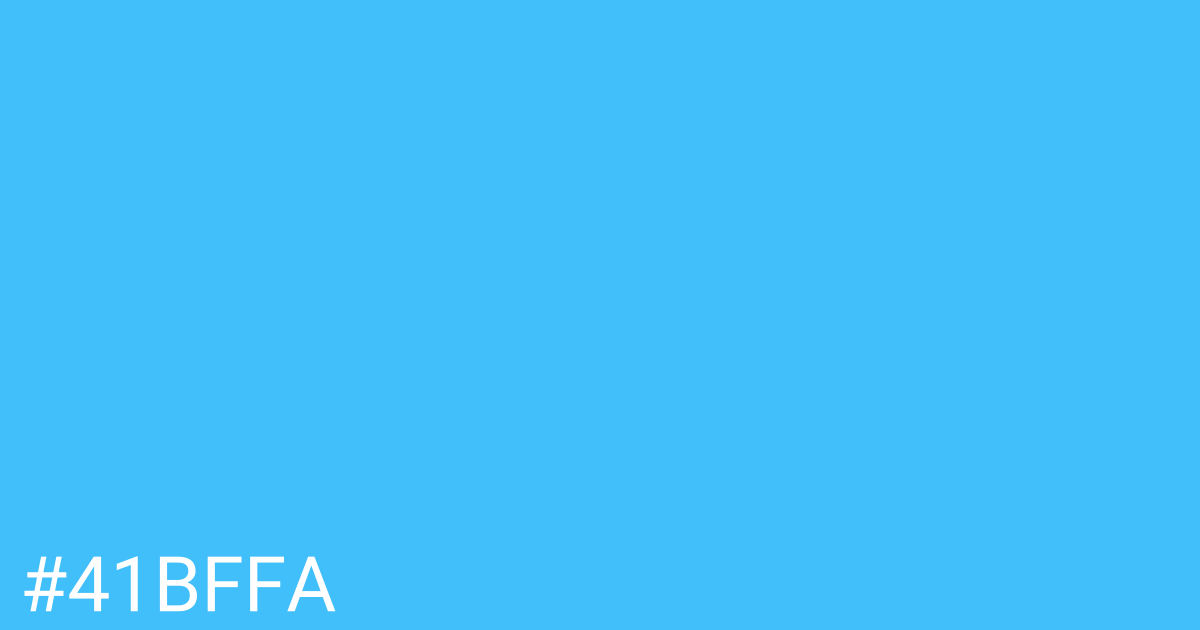 Hex color #41bffa graphic