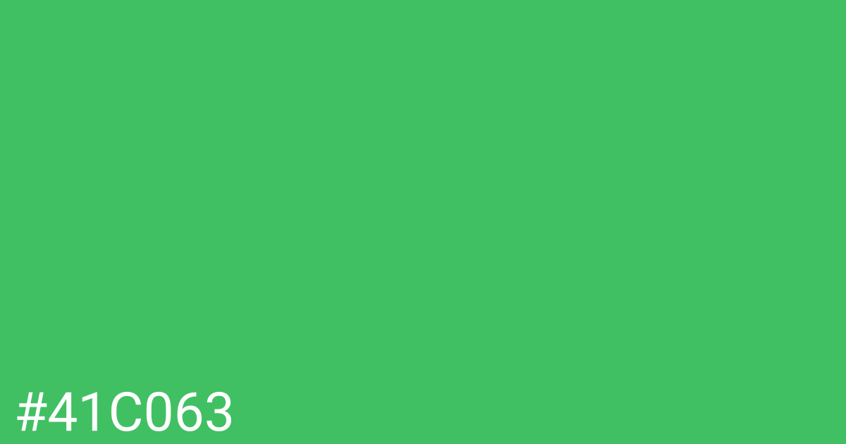 Hex color #41c063 graphic