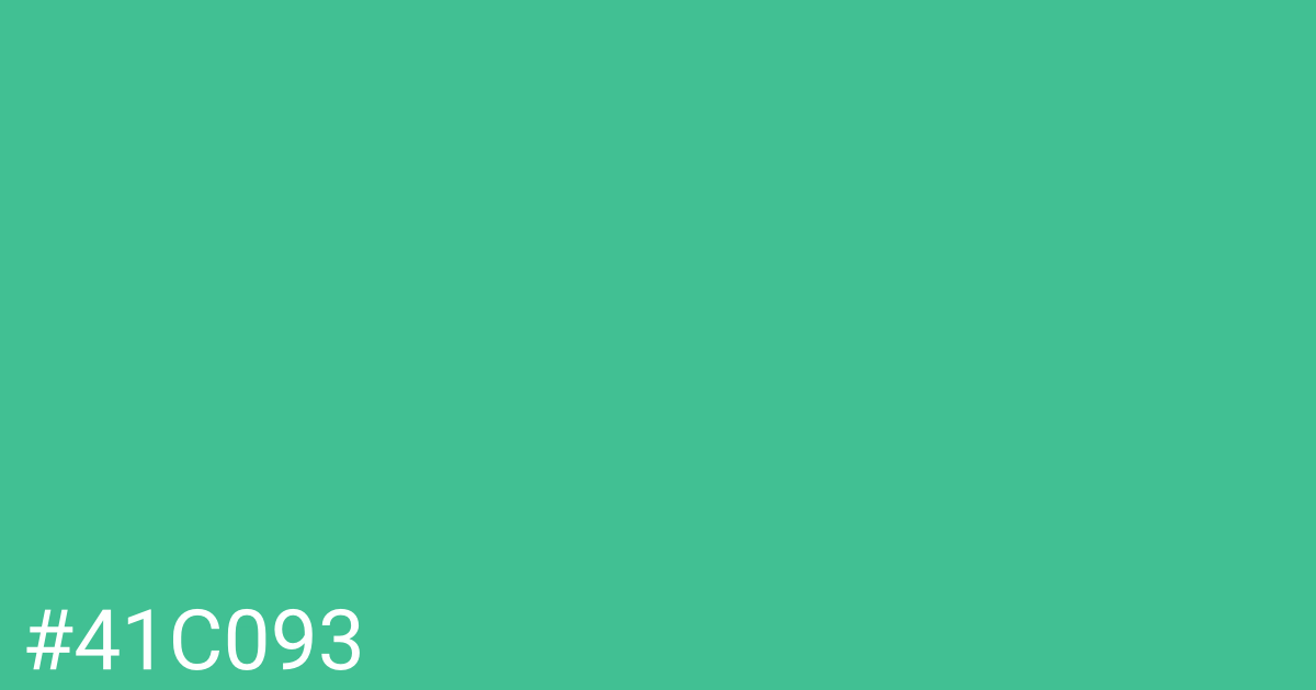 Hex color #41c093 graphic